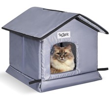 Weatherproof Insulated Outdoor Cat House - Seamless Base Stays Dry,Easy Asse...