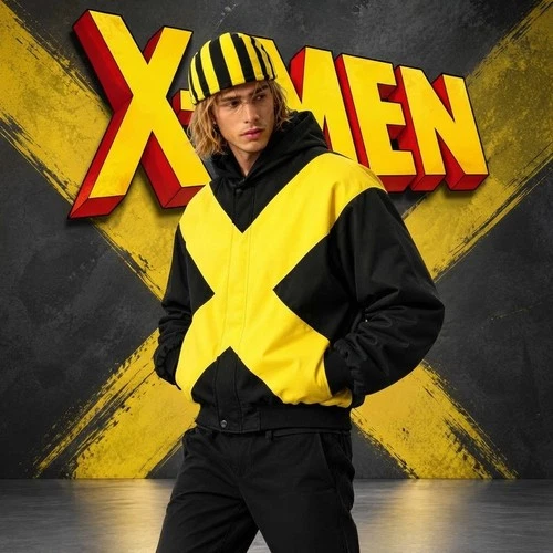 Marvel X-Men Wolverine Cosplay Jacket Black Yellow Hooded Costume Streetwear - product listing photo