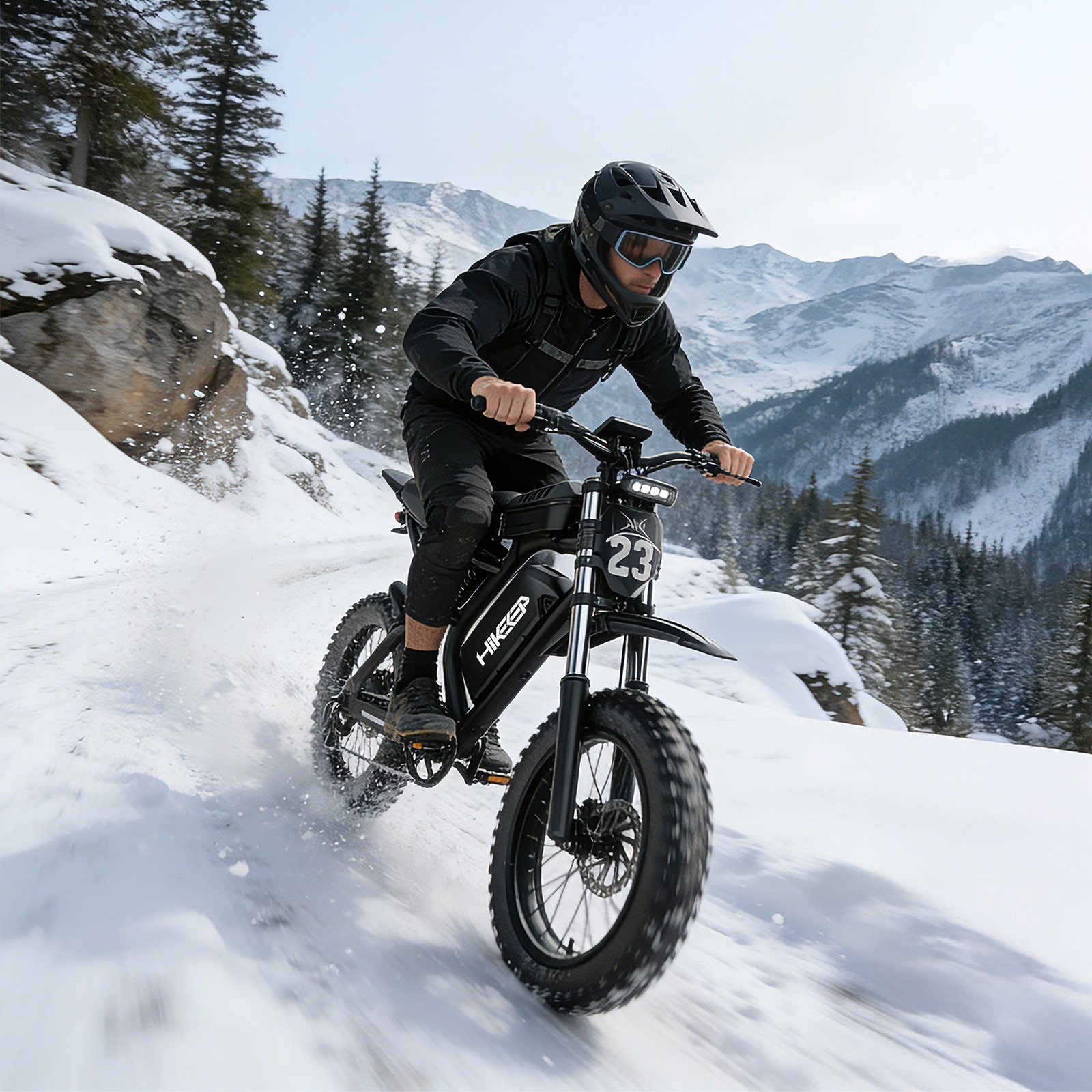 Hikeep 3000W Peak E-Mountain bike 52V 40Ah Electric Dirt Bike 20'' Tire Adults