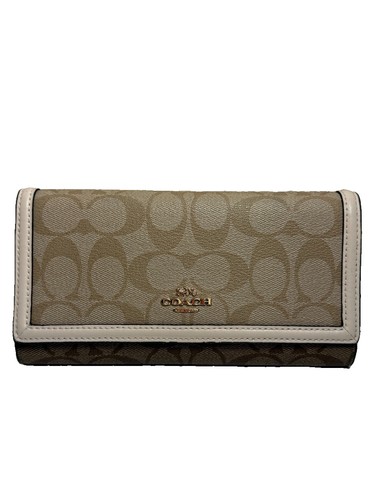 Coach Trifold Wallet In Signature Canvas