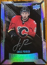 2015-16 UD Black Rookie Autograph Emile Poirier #58 Calgary Flames #’d 089/299