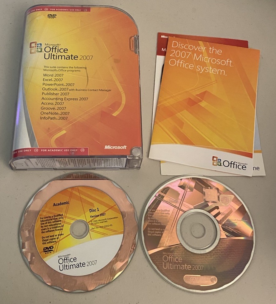 Windowsアクセサリー office 2007 Genuine Microsoft Office Ultimate 2007 2 Disc Set w/ Product Key