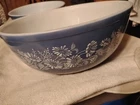 Set Of 2 Vintage Pyrex Colonial Mist Blue Mixing Bowls 10in And  8in