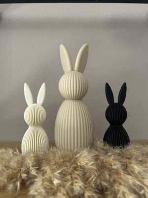 Minimalistische Osterdeko: Hasenset Japandi/Scandi Stil 3D-Druck