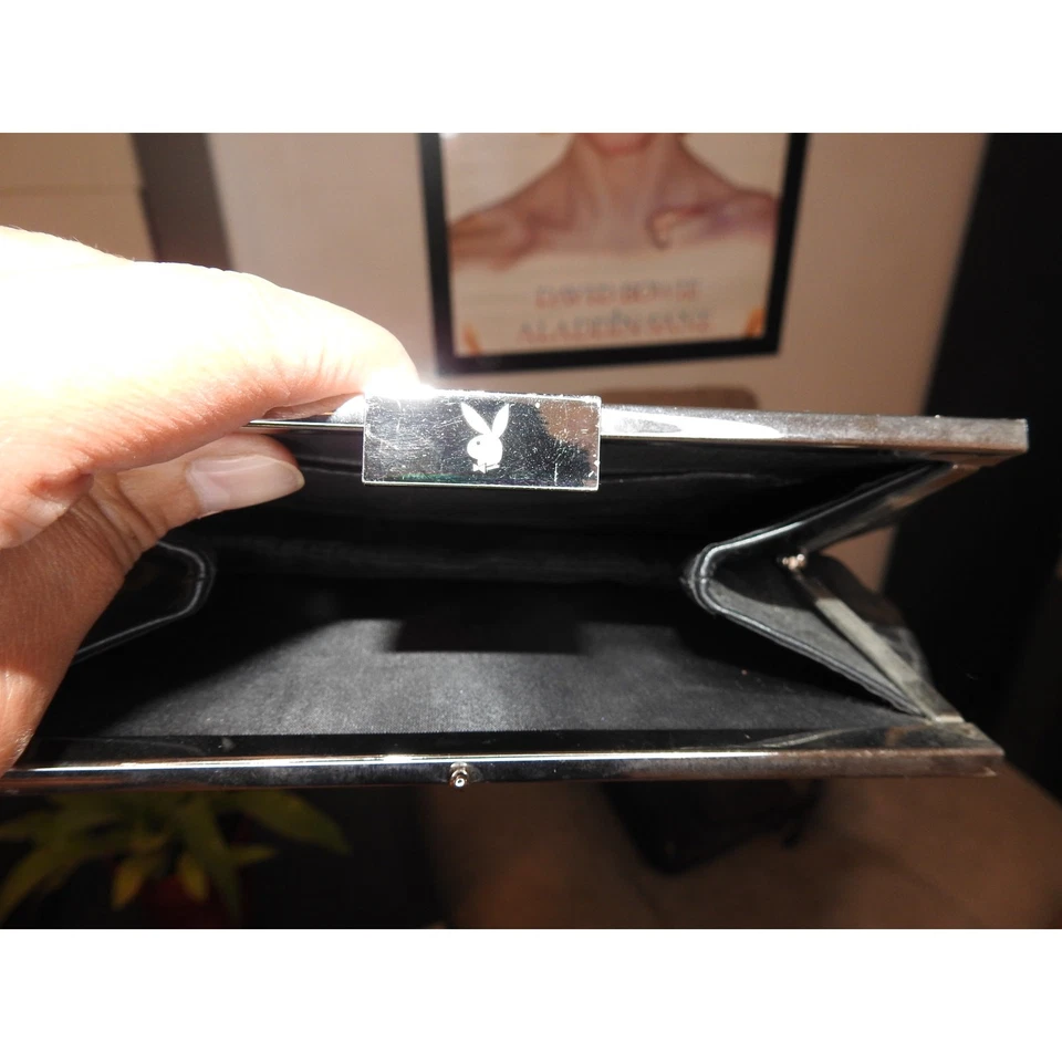 Playboy Clutch Bag Pink Black Womens Handbag Purse Retro Vintage - Image 4 of 4