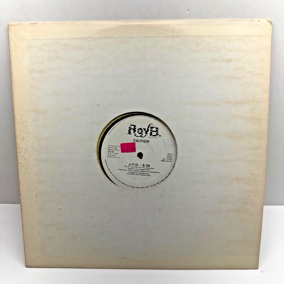 U.F.O. 12" by Caution Vinyl LP 1981 - RBDS2513DJ Roy B. Records - PROMO NFS WLP - Image 2 of 4