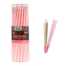 Pre Rolled Cones Pink King Size Natural Rolling Paper Cones 100 Pack by Kashmir