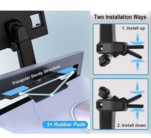 Support Téléphone Tablette Emplacement CD Voiture Support Van Camion Support Fixe Bras Réglable 360° - Photo 8/24