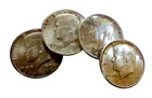 1964 Kennedy Half Dollar Silver 50C Lot of 4 Circulated Uncertified