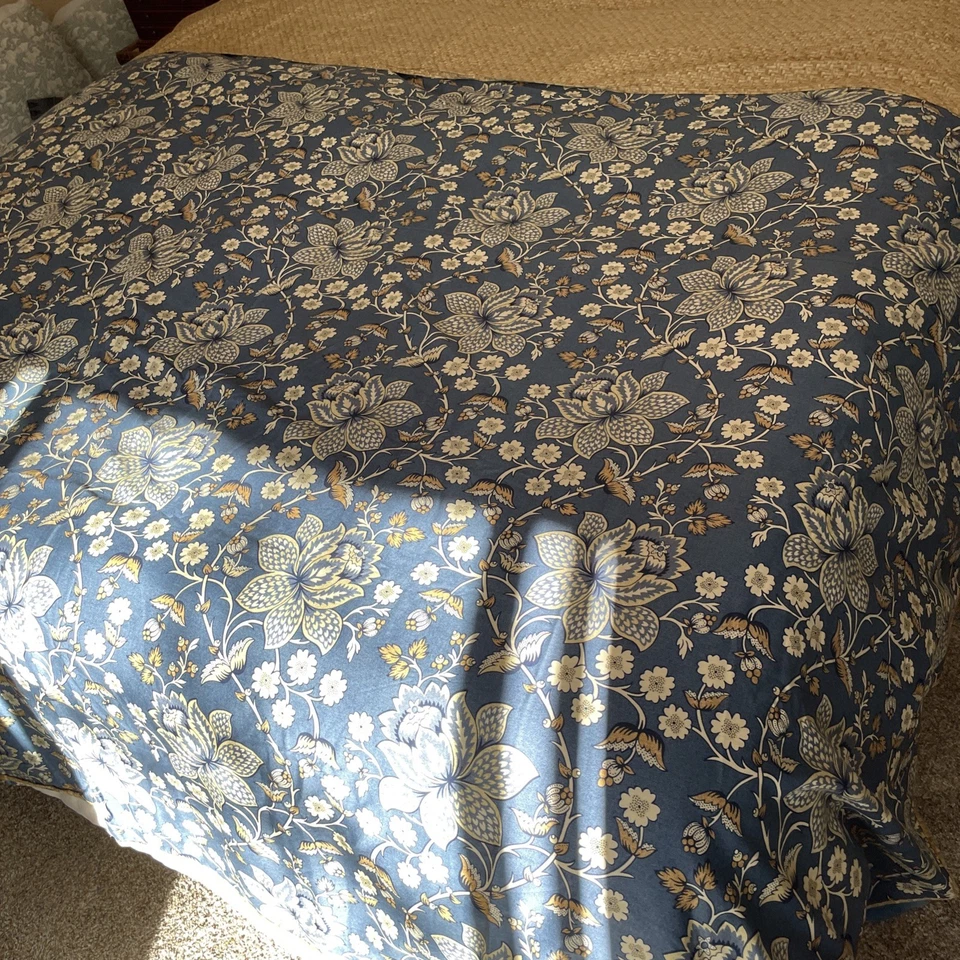 Charter Club Jacobean Floral King Duvet Cover 100% Cotton Sateen 106"x97" - Image 2 of 4