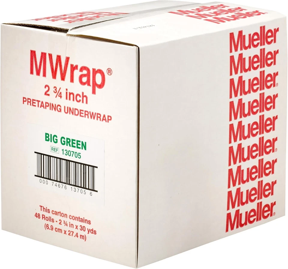 Mueller M Wrap Underwrap 2 ¾” Foam Sports Tape Skin Protection Green (48 Rolls) - Image 4 of 4