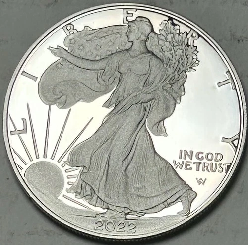 2022-W $1 Proof American SilverEagle 1 OZ Ultra Cameo .9999 Fine Silver