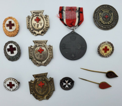 Original German Red Cross VFV DRK DDR Johanniter Medal Badge Lot WRAV WW1 Pins