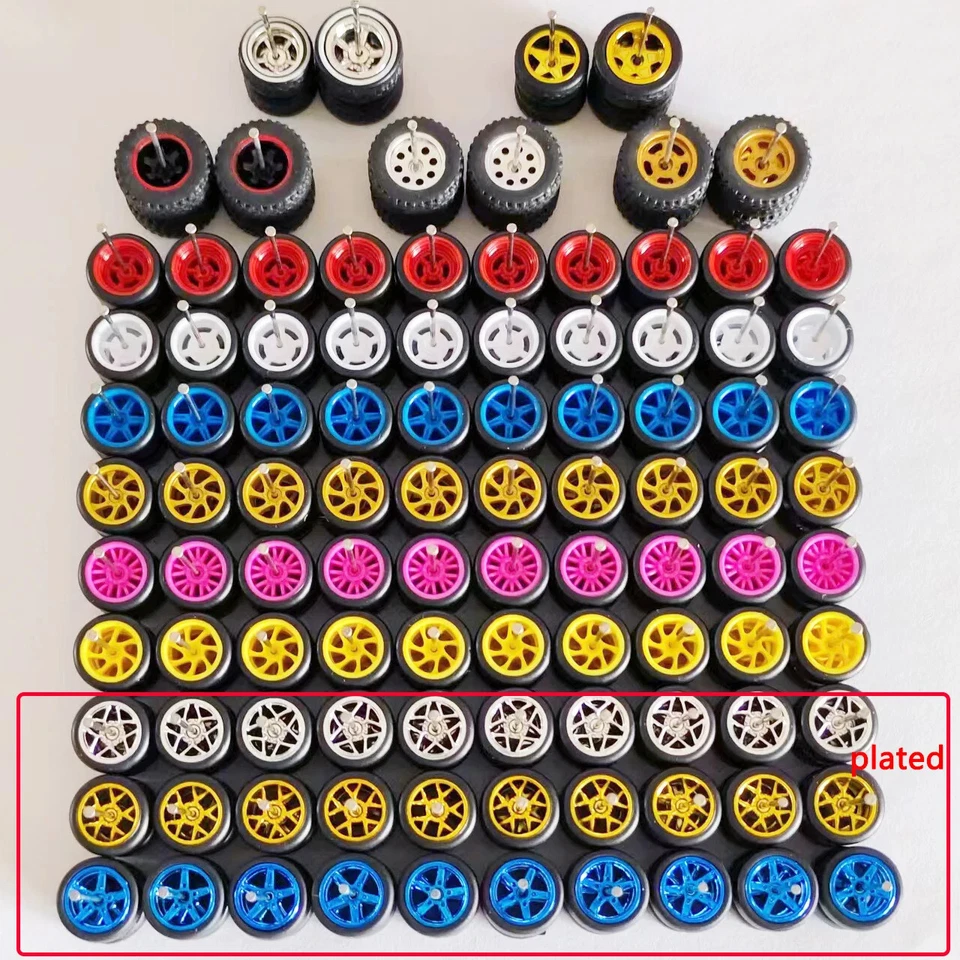 200x Felgen Räder Rad Radsatz Gummireifen Hot Wheels / Matchbox / MiniGt-50x4Set - Bild 4 von 4