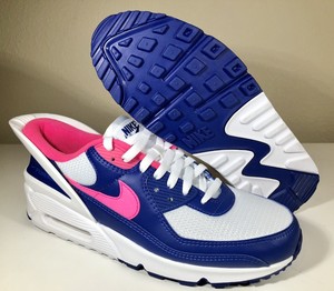 Nike Air Max 90 Flyease Shoes CU0814 101 Hyper Pink Deep Royal Blue Sz 11 |  eBay