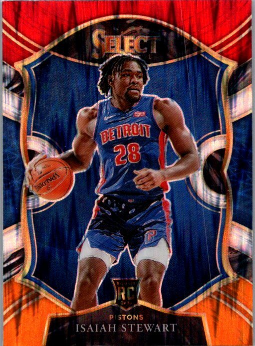 2020-21 Panini Select #76 Isaiah Stewart Red White Orange Flash
