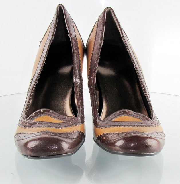 Tan and Brown Shoes Women's Two Tone Pumps Size 7.5 eBay