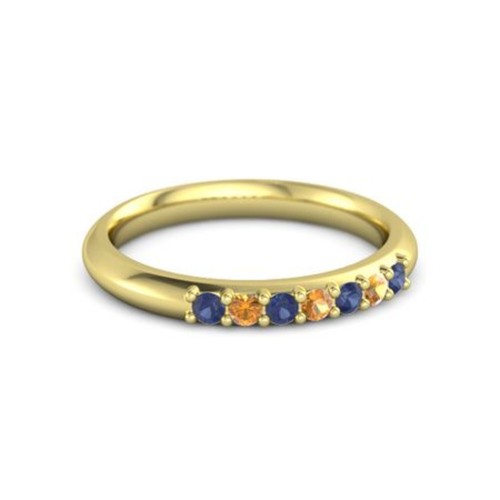 Birthday Gift For Her Blue Sapphire Gemstone Eternity Ring Size 7 925 Silver