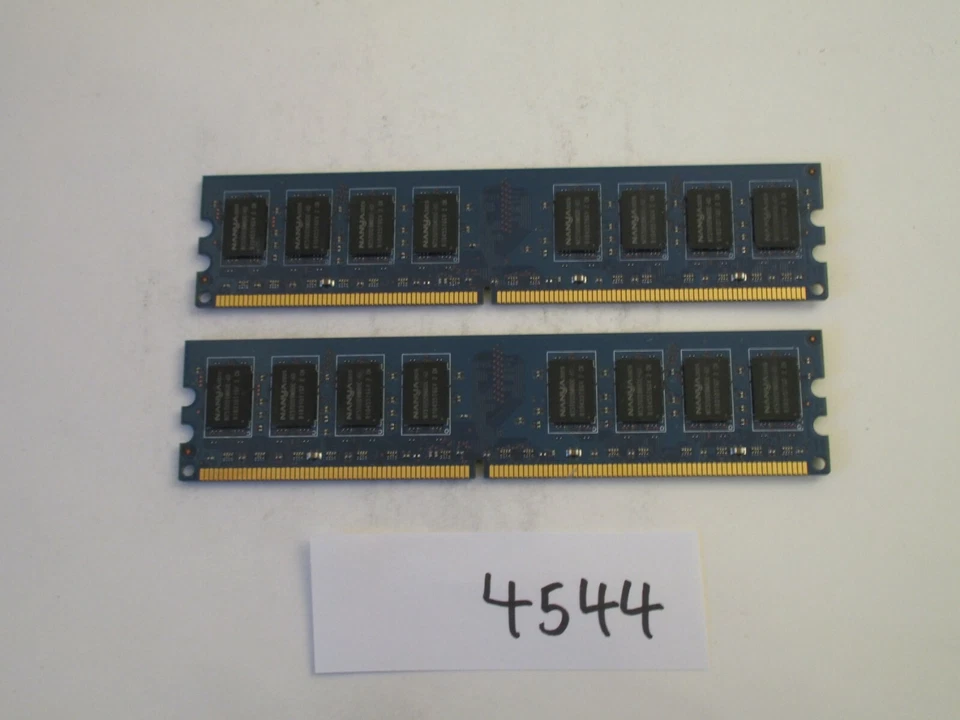 Nanya NT2GT64U8HD0BY-AD 2x2Gb=4Gb PC2-6400 800Mhz DDR2 Desktop Memory RAM (4544) - Image 2 of 2