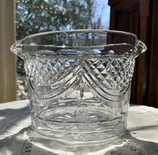 IRISH GEORGIAN CUT GLASS WINE RINSER C.1790-1820 SWAG TASSEL & DIAMOND