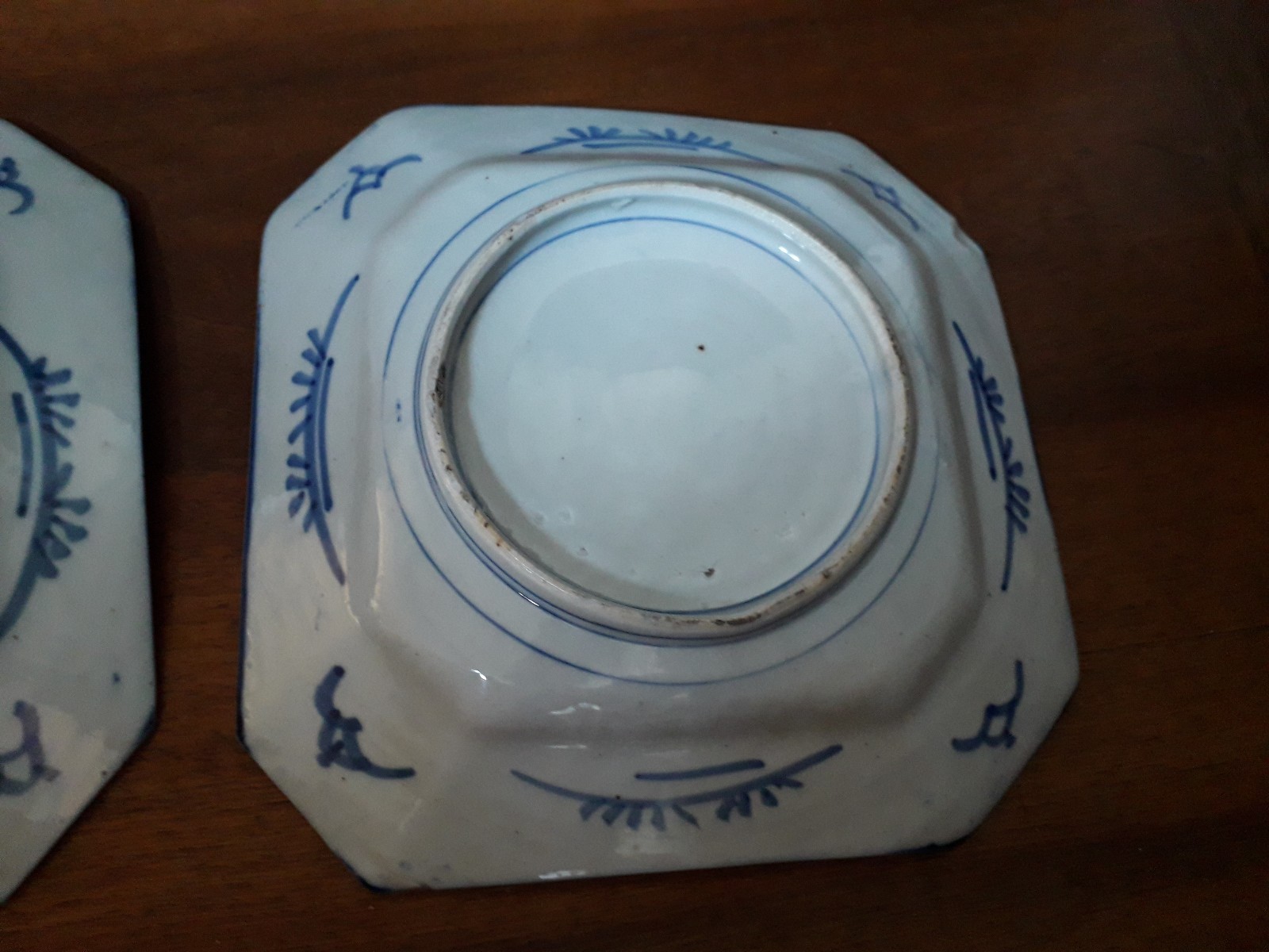 Pair of antique blue and white octogonal Chinese plates ** eBay