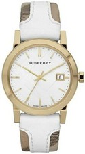 Brand New Burberry BU9110 Haymarket Gold Tone Stainless Steel Women's Watch