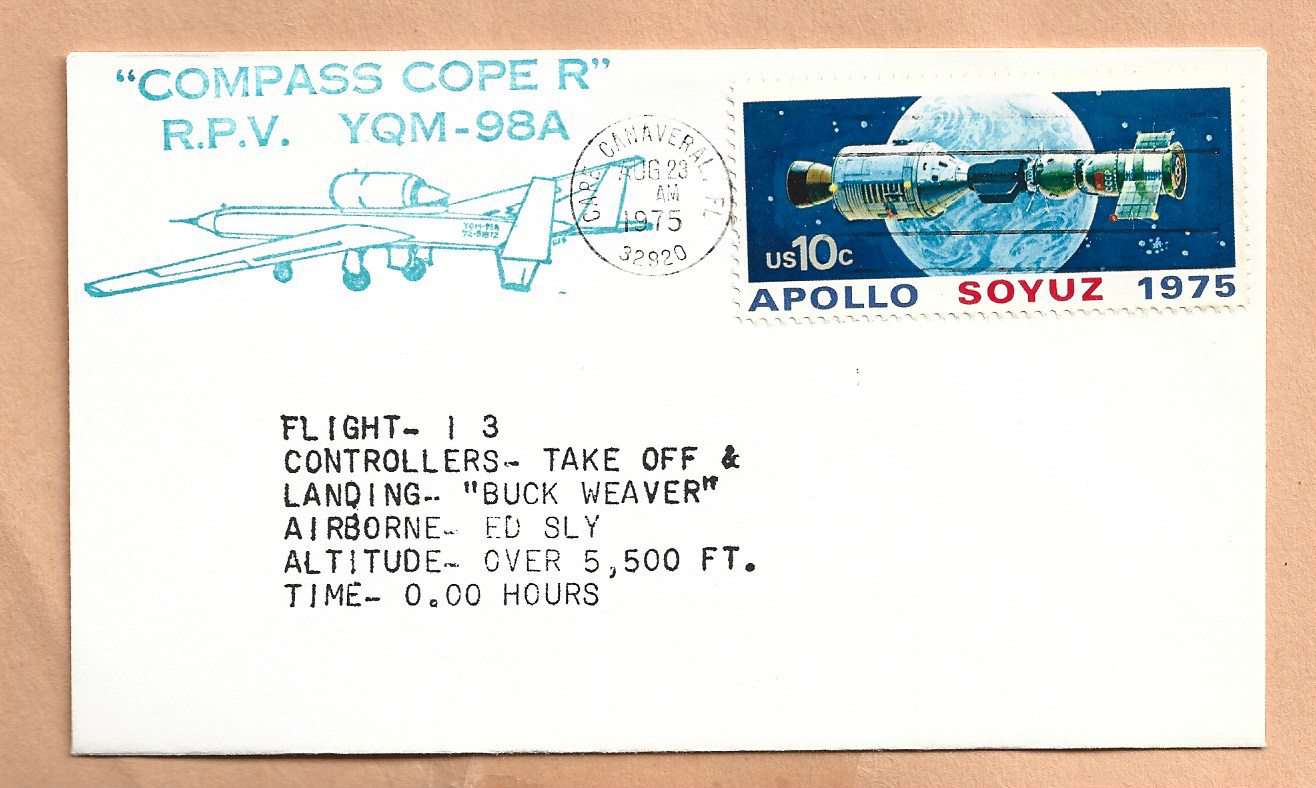 COMPASS COPE (R) R.P.V YQM 98A FLIGHT # 13 AUG 23,1975 CAPE SPACE COVER ...