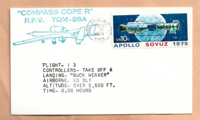 COMPASS COPE (R) R.P.V YQM 98A FLIGHT # 13 AUG 23,1975 CAPE SPACE COVER ...