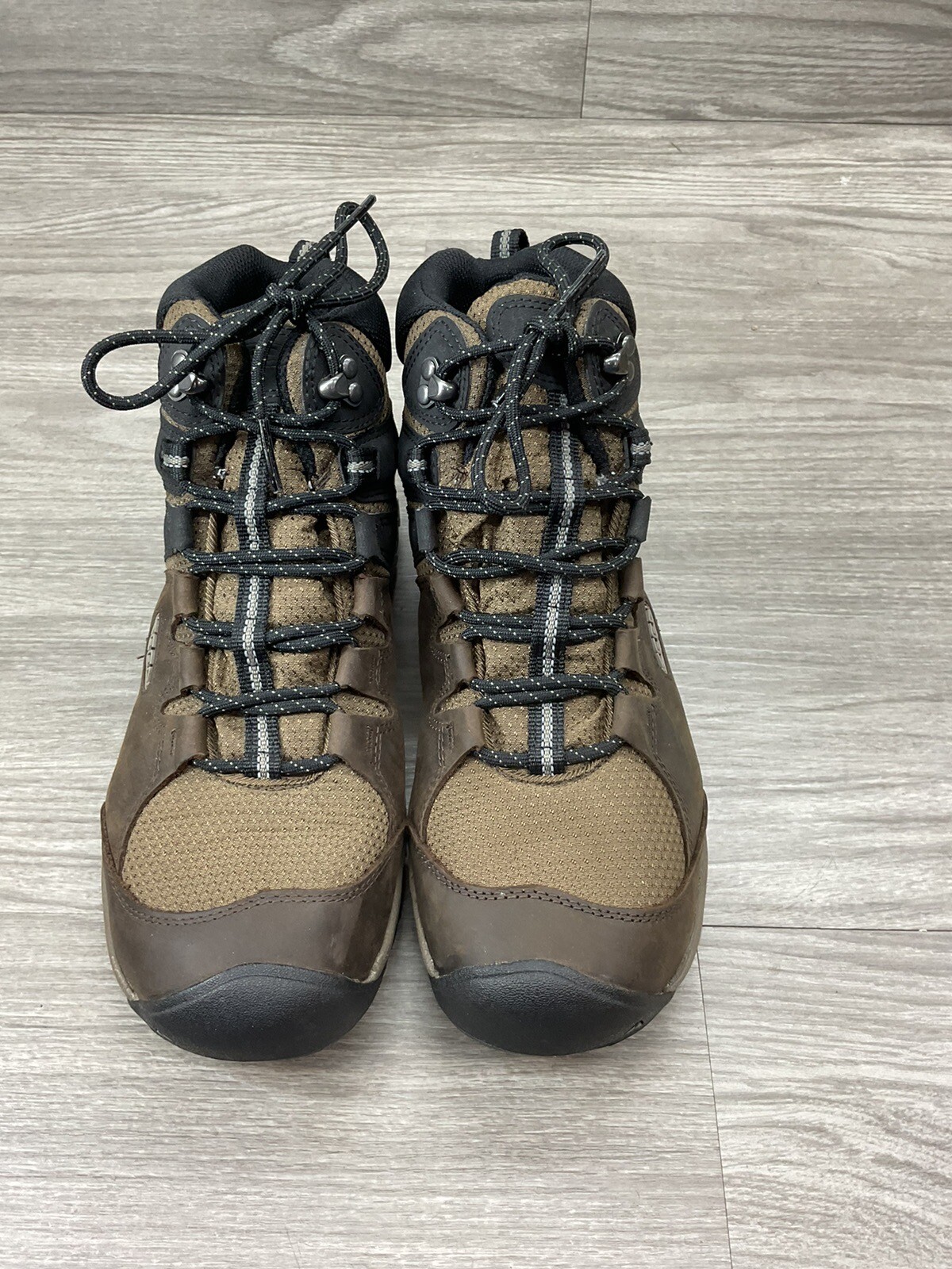 KEEN Stivaletti da trekking da uomo impermeabili alla caviglia alti trail taglia 11 marroni in pelle