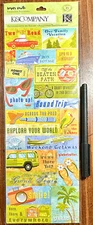 Vacation Stickers Happy Trails Embossed Scrapbooking Card Journal K & Company