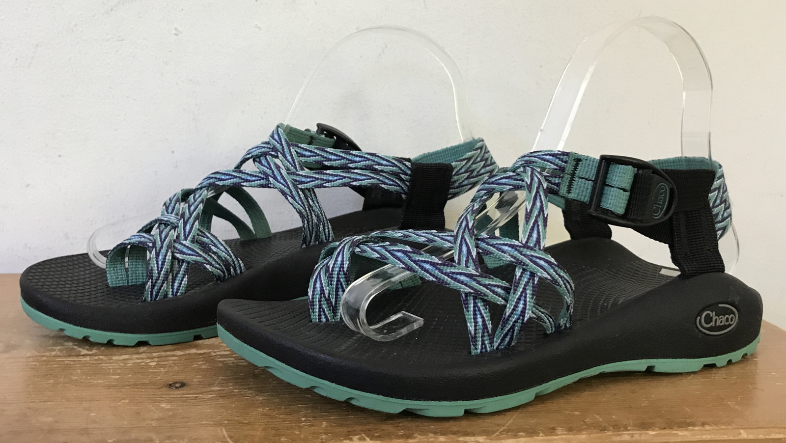 APL Chaco ZX 1 Cloud Sport Blue Green Strap Womens Teal Turquoise Aqua Sandals 7
