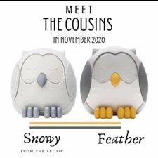 SET Young Living Feather & Snowy The Owl Diffuser Kids Ultrasonic Nightlight
