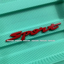 Red Sport Metal Emblem Badge Sticker Logo Fit Universal Car Side Rear Trunk