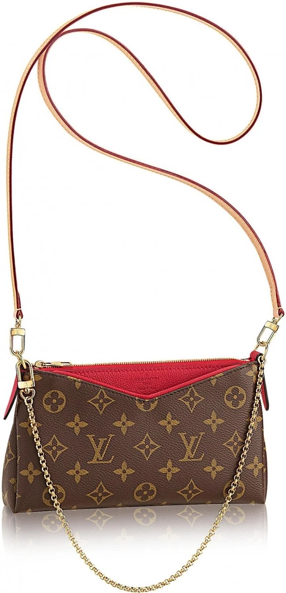 LOUIS VUITTON Pallas Clutch Monogram Canvas Crossbody Bag-US