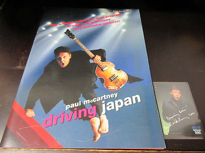 Paul McCartney 2002 Driving Japan Tour Book w Quo Card Beatles