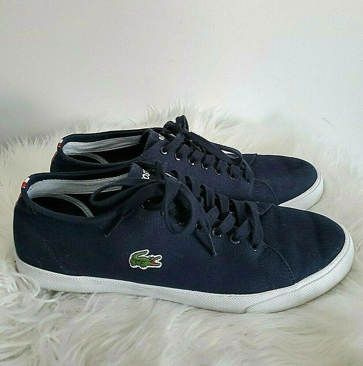 opdragelse input greb Lacoste &#034;Marcel&#034; Ortholite Lace Up Low Top Sneakers 10.5/44 Blue  Alligator Logo | eBay