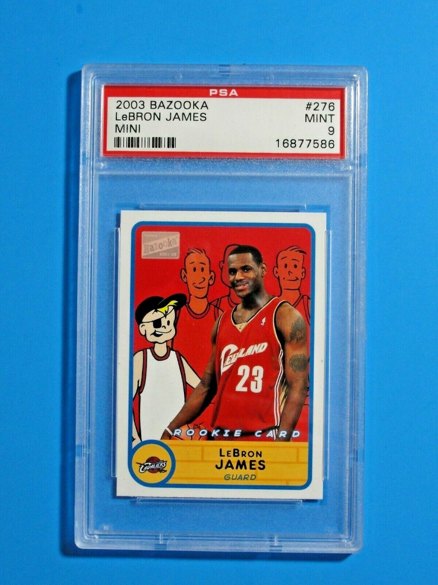 2003 BAZOOKA #276 MINI JERSEY LEBRON JAMES CAVALIERS ROOKIE CARD