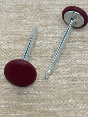 Faux Leather Prong/Clinch Back Wine Vinyl Covered Upholstery Buttons ...