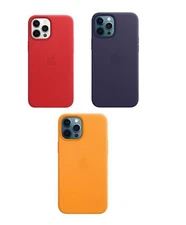 Genuine Apple OEM iPhone 12 Pro Max Leather Case with MagSafe, various colors