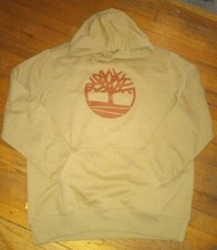 Timberland Mens Essential Tree Logo Hoodie Sweatshirt Wheat Size Medium