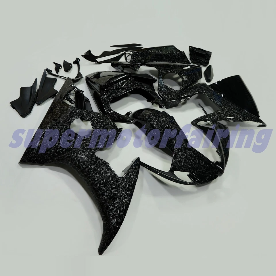 Kit de carenado de fibra de carbono forjado para Yamaha YZF R6 2003-2004/R6S 2006-2009 negro Foto 2 de 4