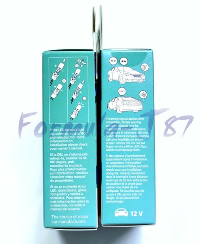Philips Ultinon LED Light 4157 White 6000K Two Bulbs Rear Turn Signal Upgrade EO - Picture 5 of 12