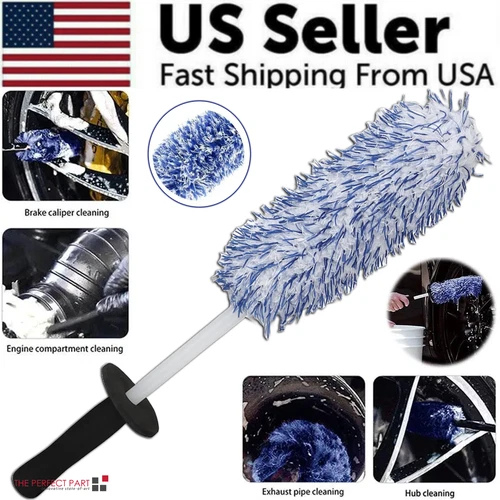 Car Alloy Wheel Cleaning Brush Tool Tire Washing Clean Soft Bristle Cleaner US - Picture 1 of 7