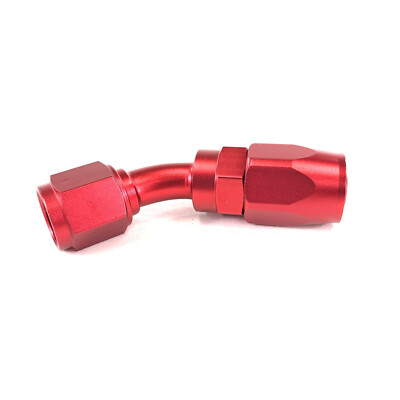 AN-6 AN6 Red 45° Swivel-Seal Fuel Oil Gas Line Hose End Fitting Adapter