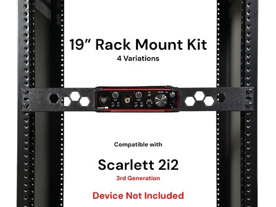 Rack Mount Kit for Scarlett 2i2 3rd Gen 1.5U 19  Studio Rack 4 Variations