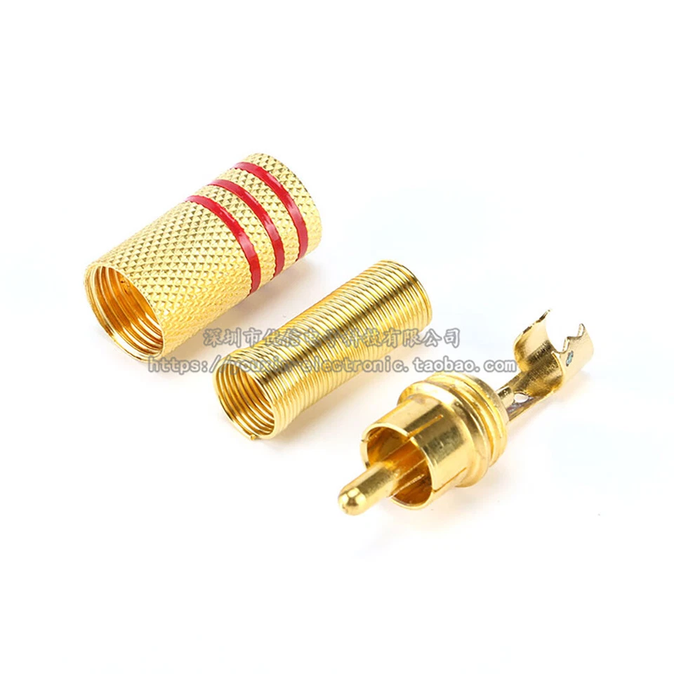 Metel RCA Phono Stecker Löten Löten Stecker Adapter Terminal AV - Image 4 of 4