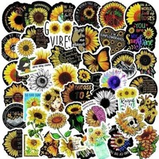 SUNFLOWER Vinyl Stickers Set A UR My Sunshine INSPIRATIONAL Waterproof Decal
