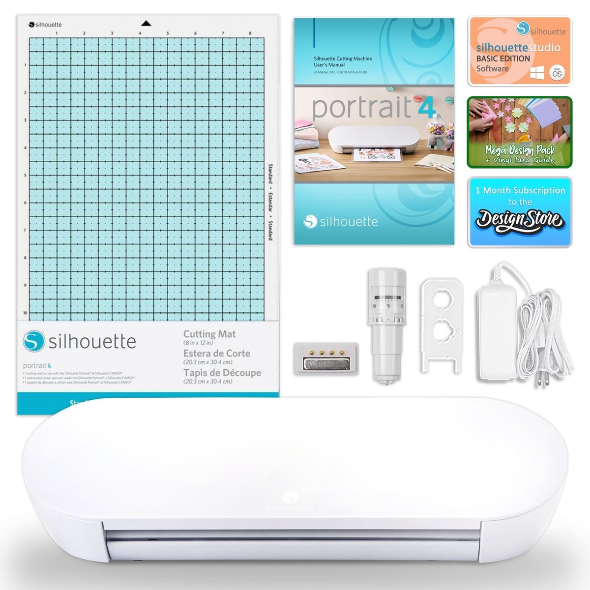 Silhouette Portrait 4 Vinyl Cutting Machine Base Bundle | eBay