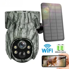 3MP WiFi Solar Battery Camera Wireless Outdoor HD Security PIR PTZ CCTV Motions