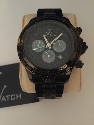 OROLOGIO donna ToyWatch Chrono Swarovski Total Black Stones